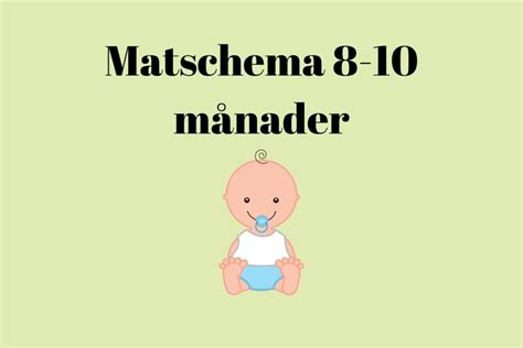 Mat 8 månaders bebis